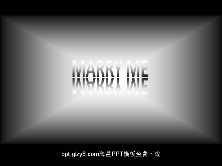 动态PPT模板 Marry Me歌词字幕文字特效PPT模板