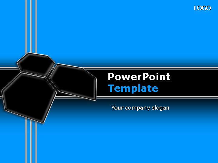 黑色拼块PowerPoint模板