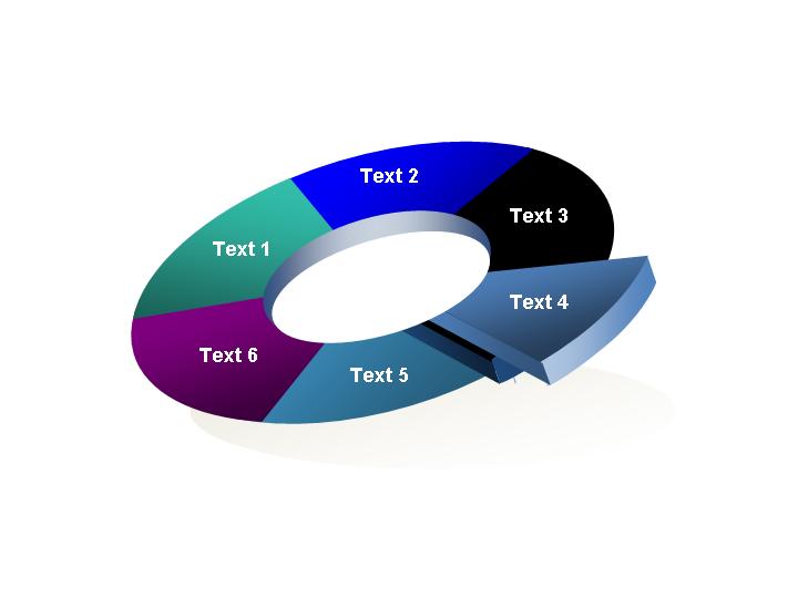 3D立体PPT饼状图素材