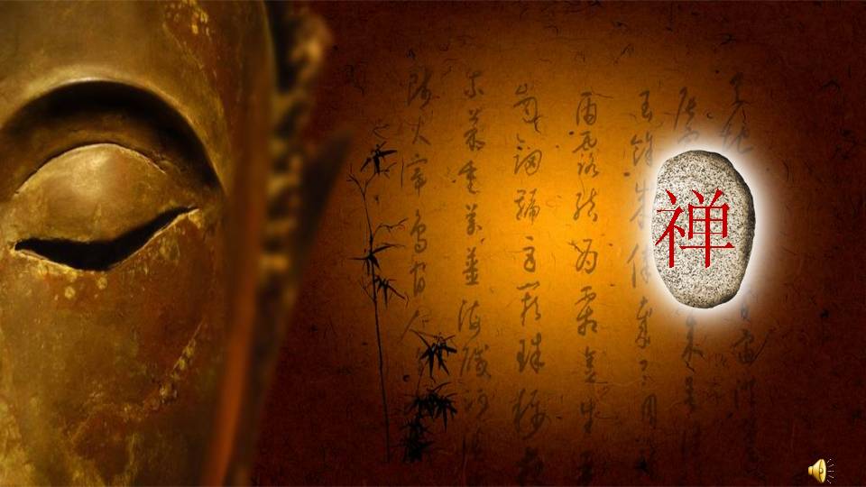 佛像寺庙背景PPT模板下载