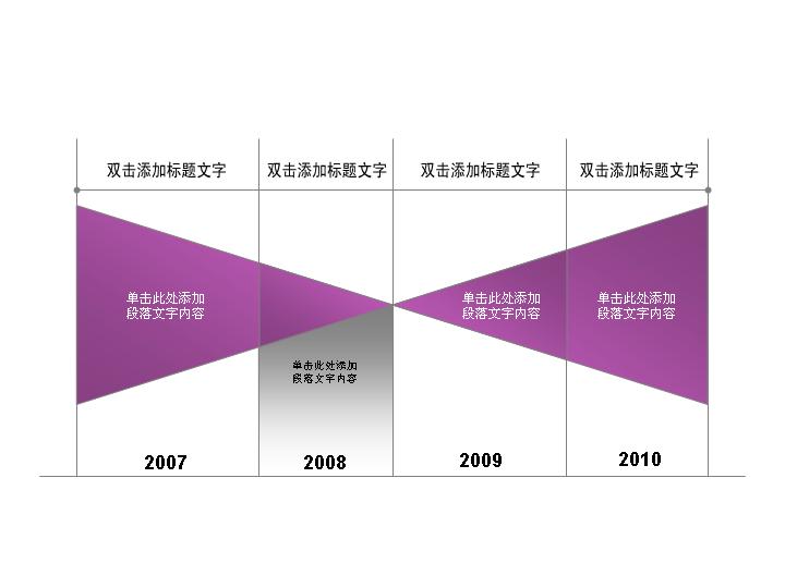 交叉结构的发展历程PPT图表素材