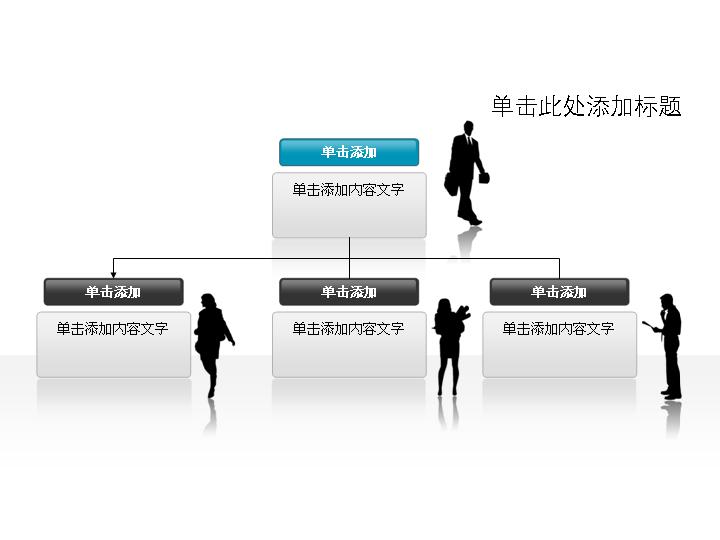 公司组织结构图PPT图表素材