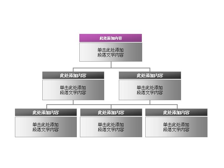 带文本框的PPT结构图模板