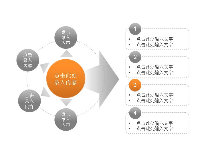 环形幻灯片说明图素材下载