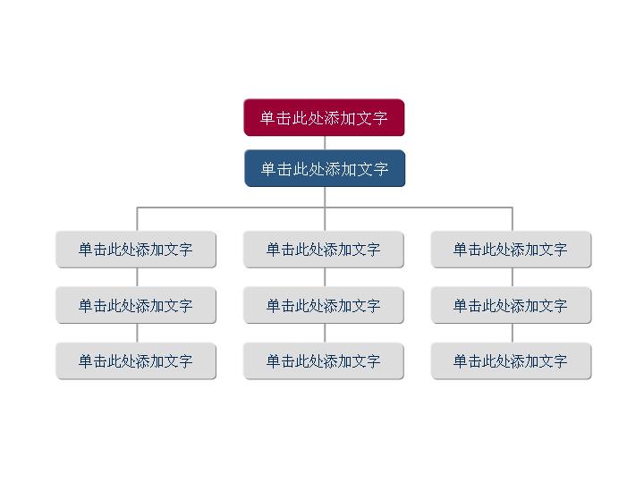 简洁实用的PPT组织结构图素材