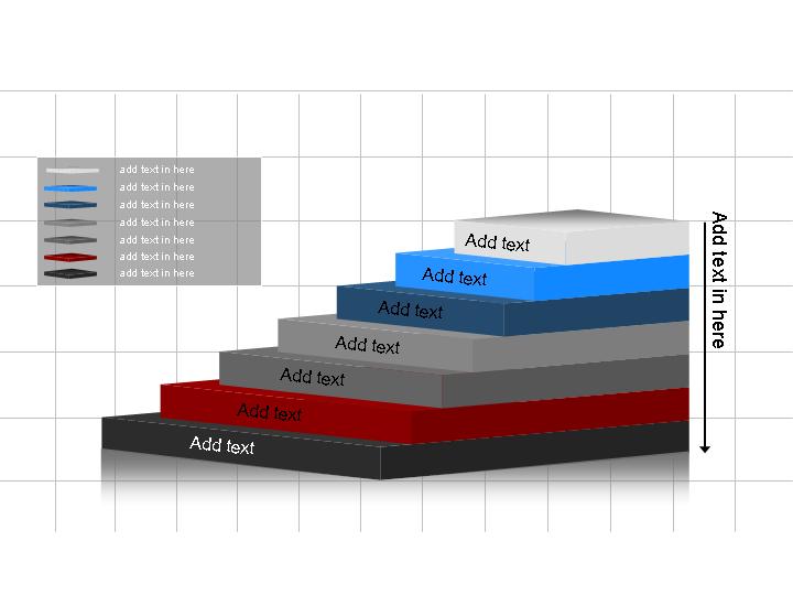 精美台阶层级递进关系PPT素材