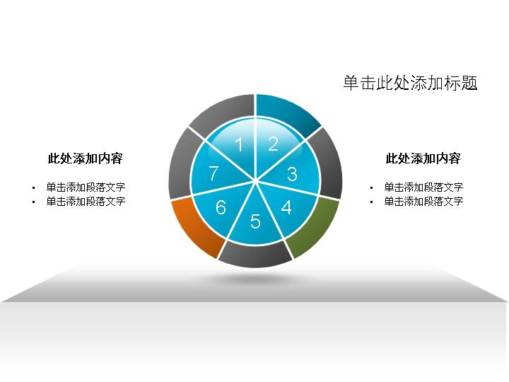 桔子结构幻灯片饼状图