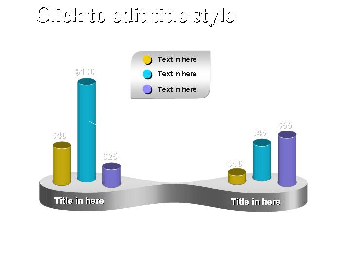 立体PPT柱状图表模板下载