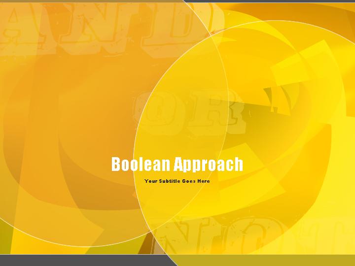 boolean approachPPT模板