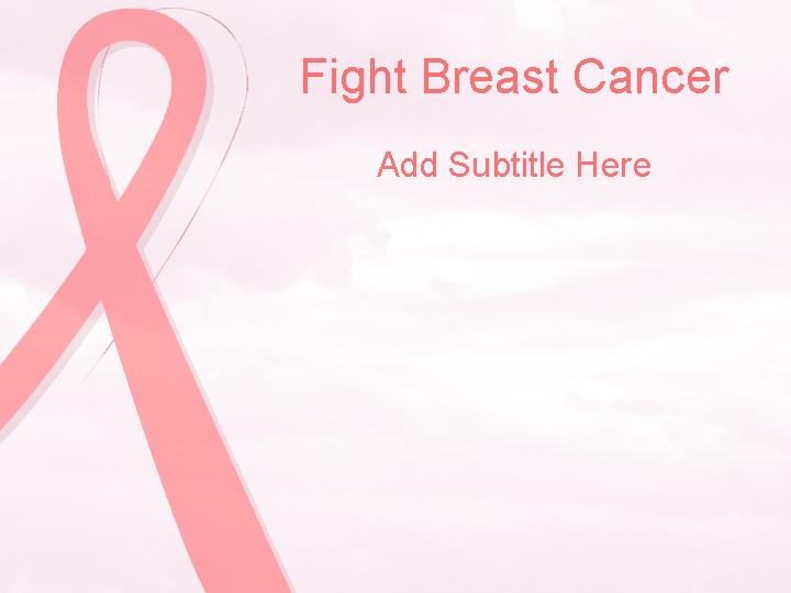 fight breast cancerPPT模板