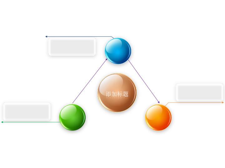 三角结构PPT关系图素材