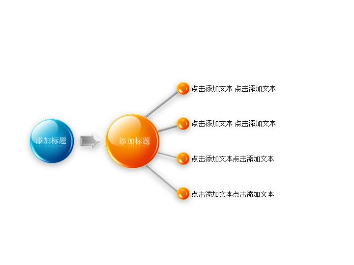 总分关系PPT关系图素材