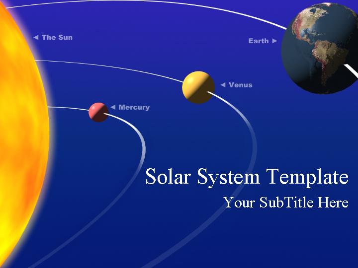 solar systemPPT模板