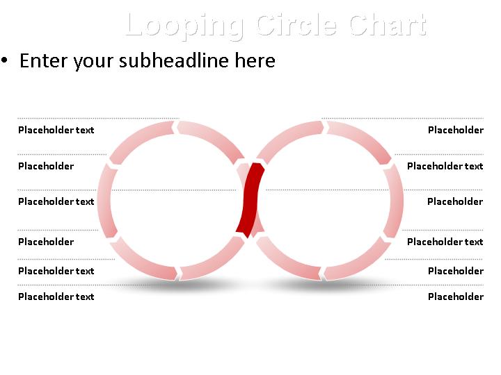 一组简洁精致的循环结构PPT图表素材