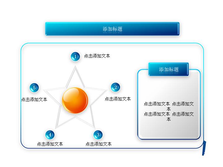 扩散关系幻灯片说明图模板