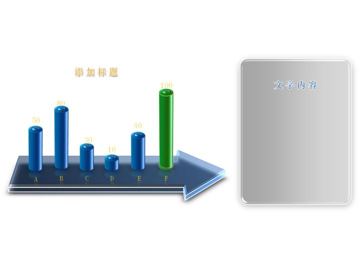 3D立体的PowerPoint柱状图模板