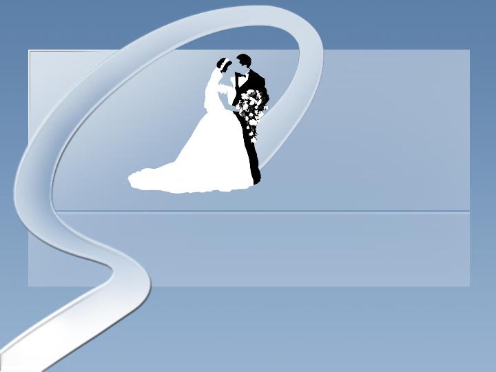 浪漫婚礼剪影PPT模板