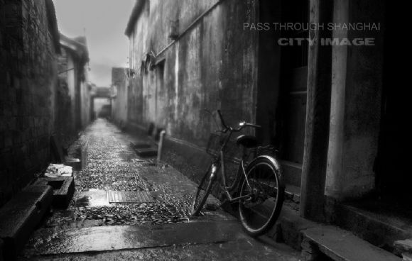 古老雨巷PPT背景图片