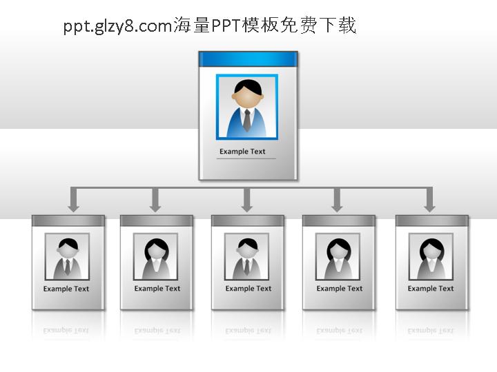 标准组织结构图PPT图表