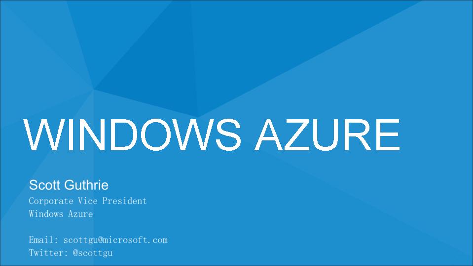 WINDOWS AZURE微软官方PPT作品