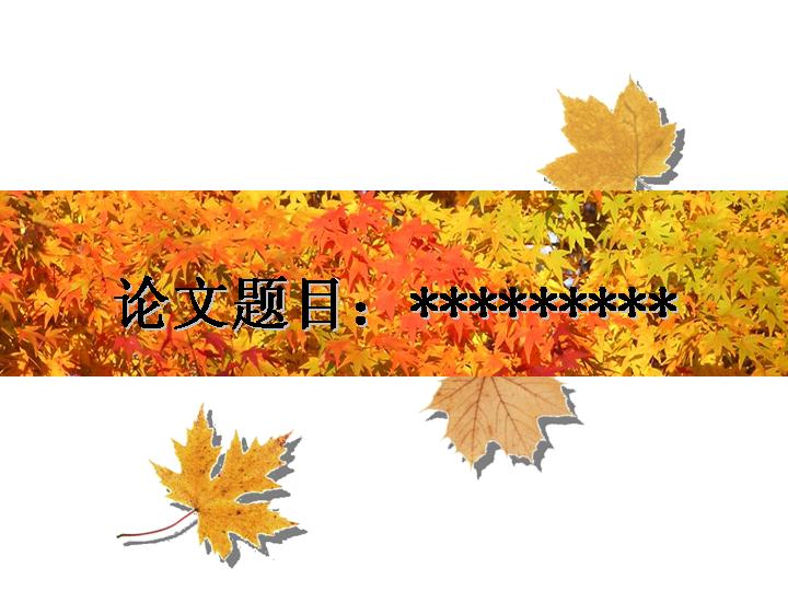 秋天枫叶背景PPT模板