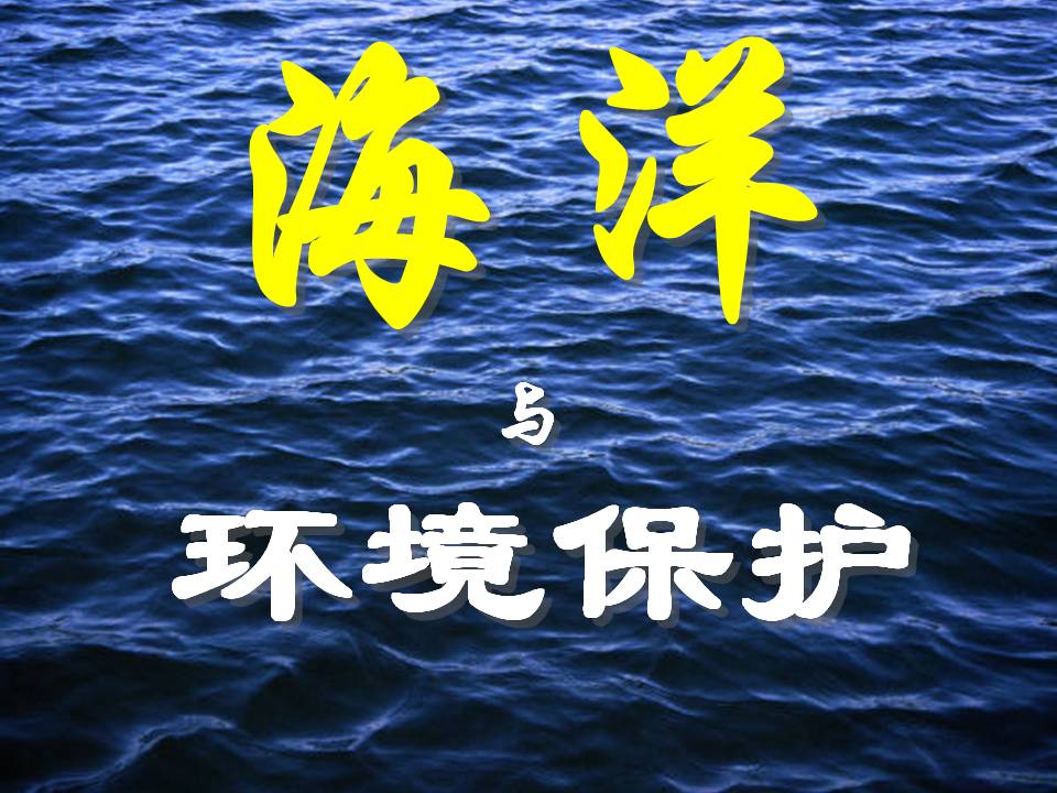 海洋与环境保护PPT课件