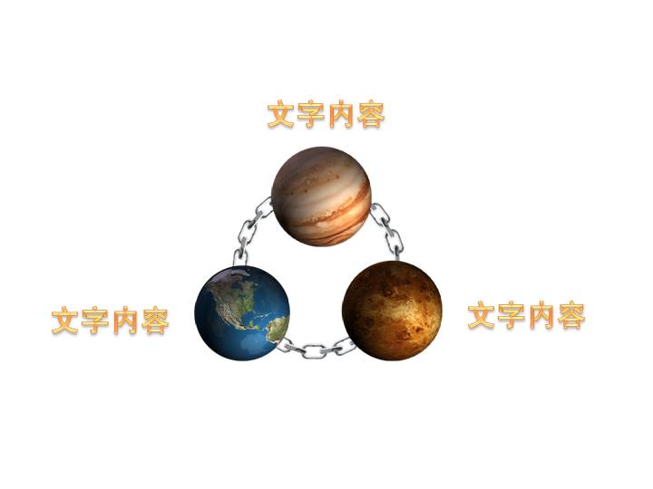 星球环绕幻灯片内容呈现PPT素材下载