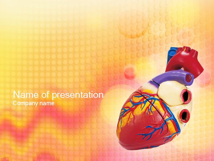 心脏模型医学行业PPT模板