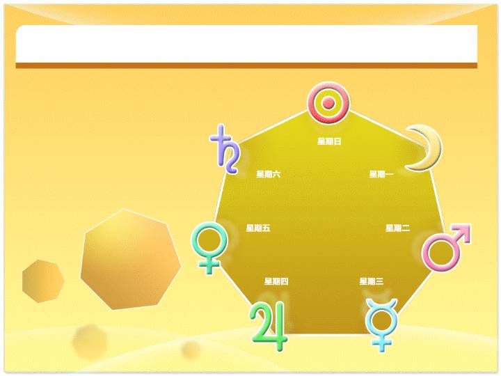 星期星座标生活主题PPT模板