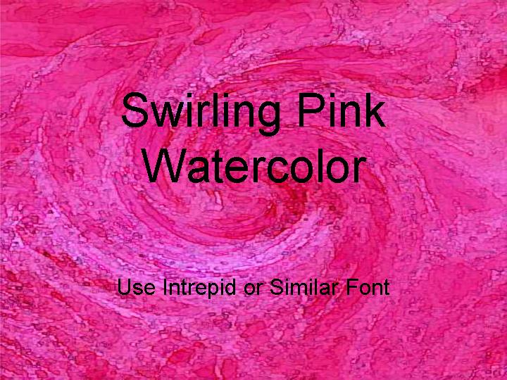 粉色漩涡Swirling Pink WatercolorPPT模板