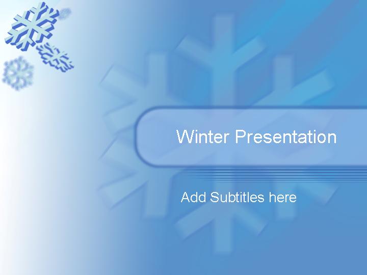 幻灯片模版winter presentation PPT模板