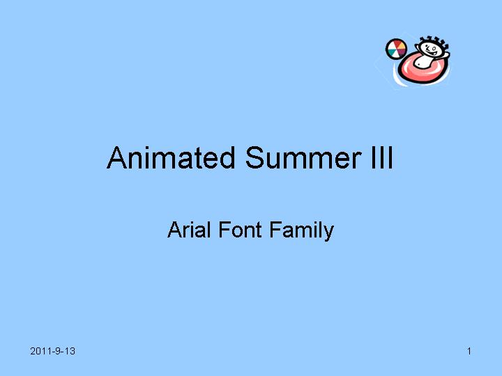 愉快夏日Animated SummerIII PPT模板