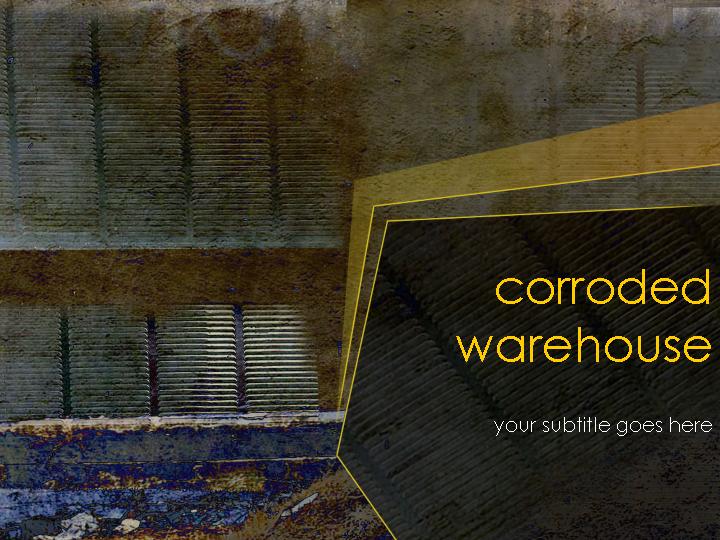 Powerpoint模板corroded warehousePPT模板