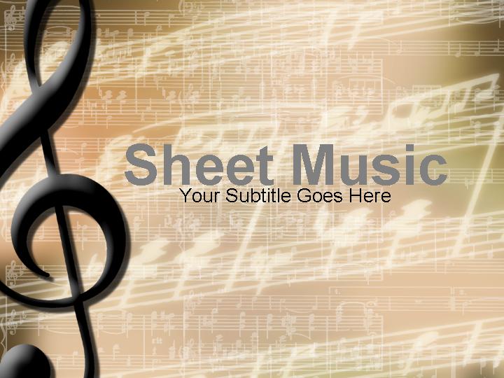 PowerPoint模板sheet musicPPT模板