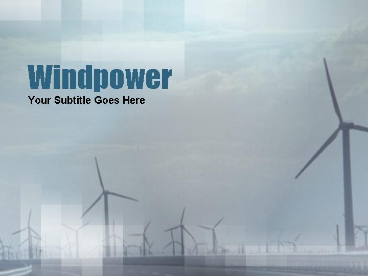 Powerpoint模板windpowerPPT模板