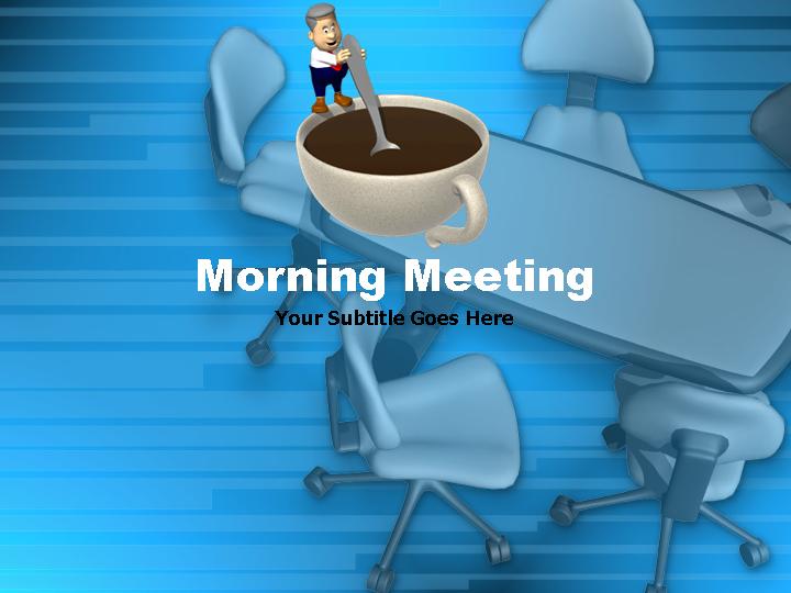 PowerPoint模版morning meetingPPT模板