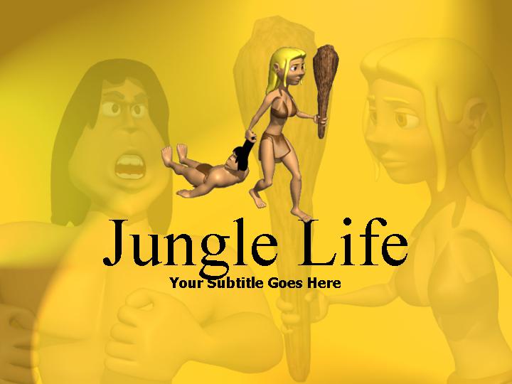 ppt模版jungle lifePPT模板