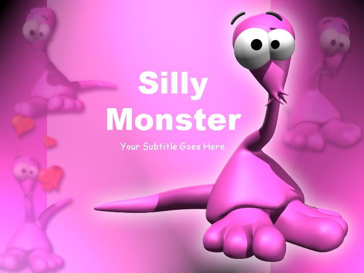 ppt模版silly monsterPPT模板