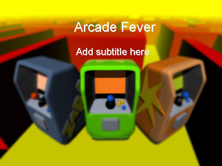 幻灯片模板arcade feverPPT模板