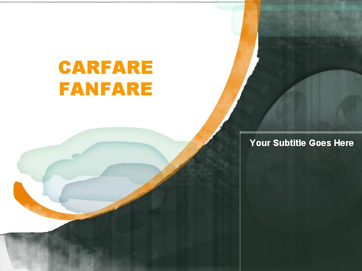 幻灯片模板carfare fanfarePPT模板