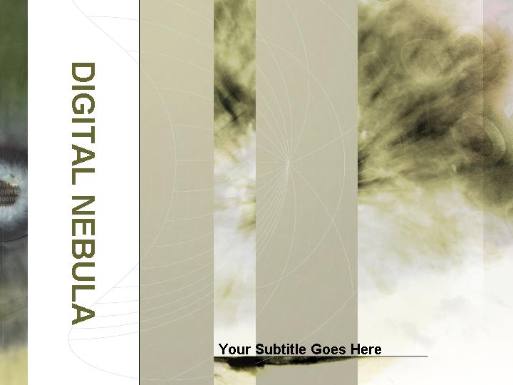 幻灯片模板digital nebulaPPT模板