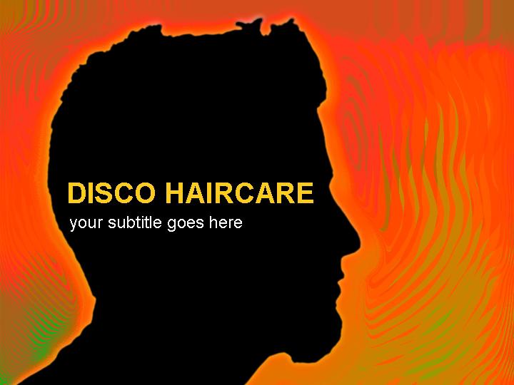 幻灯片模板disco haircarePPT模板