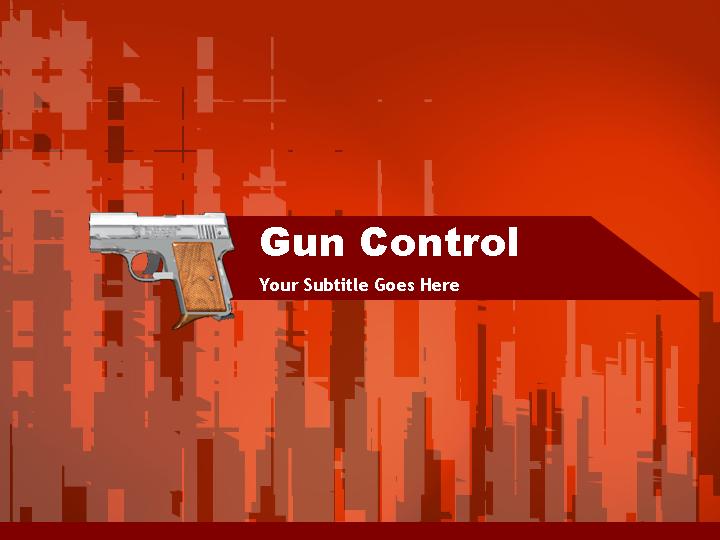 幻灯片模板gun controlPPT模板