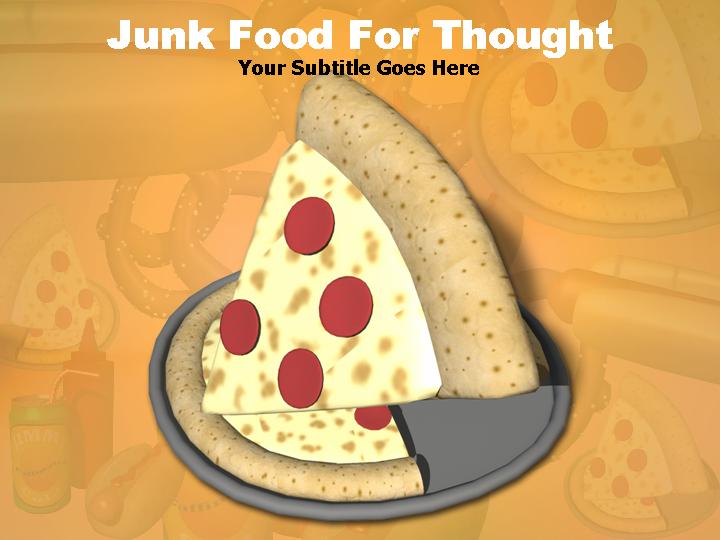 幻灯片模板junkfood for thoughtPPT模板