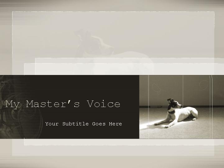 幻灯片模板my masters voicePPT模板