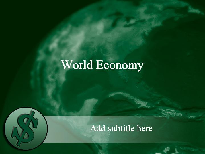 幻灯片模板world economyPPT模板