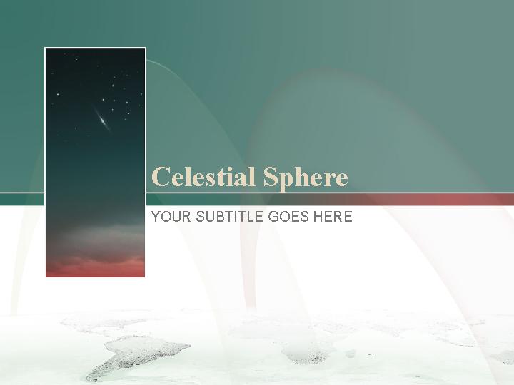 幻灯片模版celestial spherePPT模板