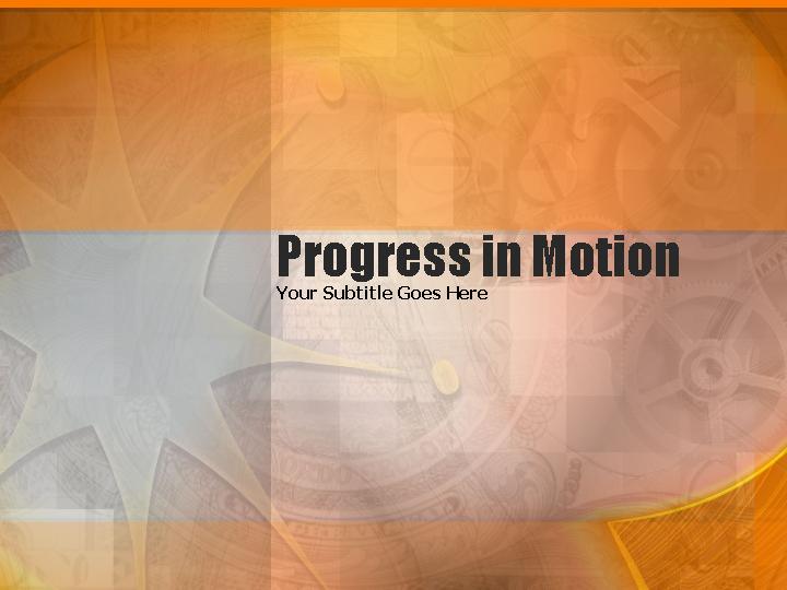 幻灯片模版progress in motionPPT模板