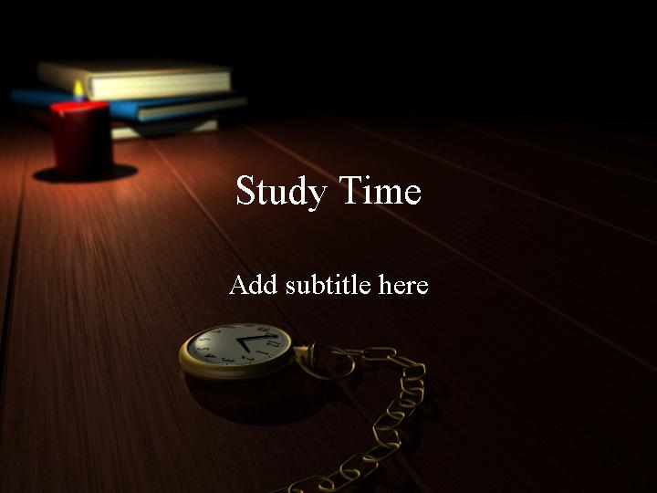 幻灯片母版study timePPT模板