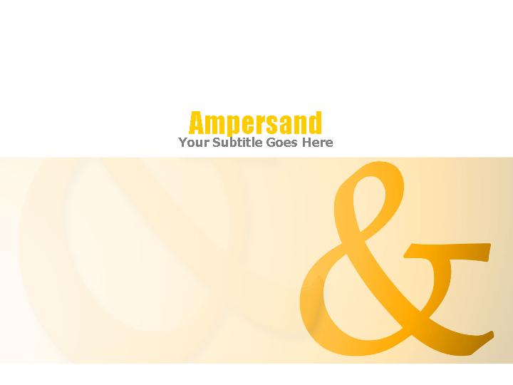 ampersand ppt模板